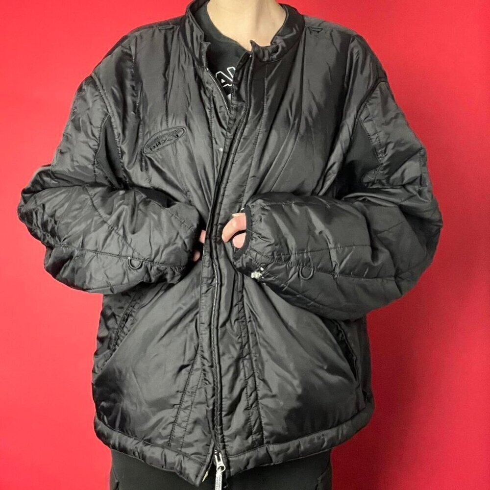 Harley Davidson / Black puffer jacket with silver hardware 🩶🖤​​​​​​​​​​​​